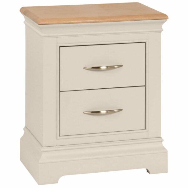 Cobble Painted 2 Drawer Bedside Table