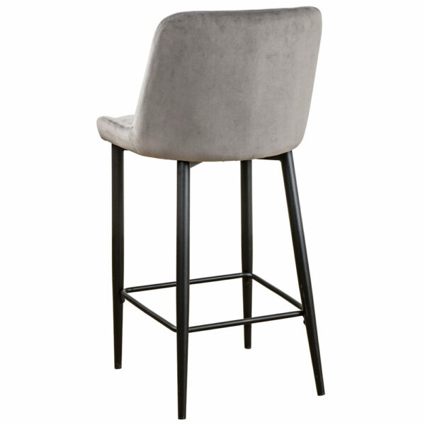 Diamond-stitched Soft Velvet Bar Stool - Image 2
