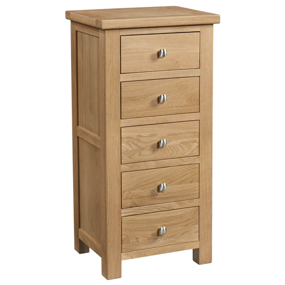 Avon Light Oak 5 Drawer Wellington