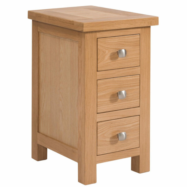 Avon Light Oak Compact 3 Drawer Bedside