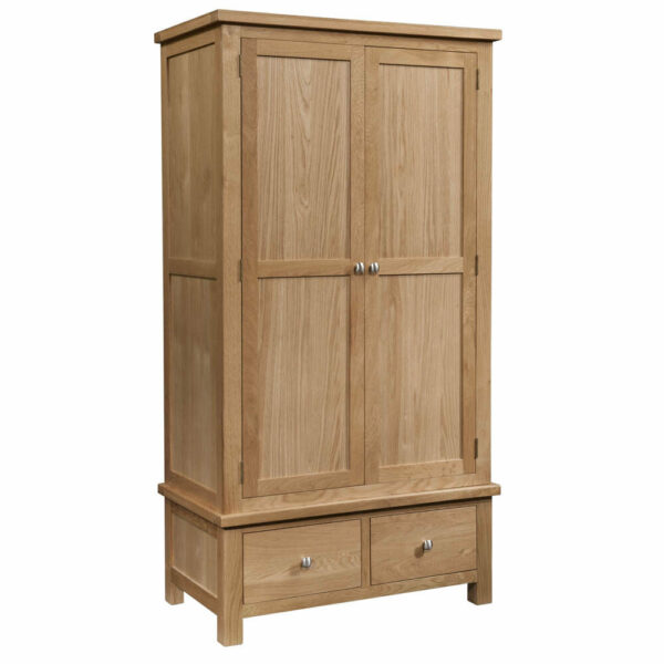 Avon Light Oak Double Wardrobe With 2 Drawers