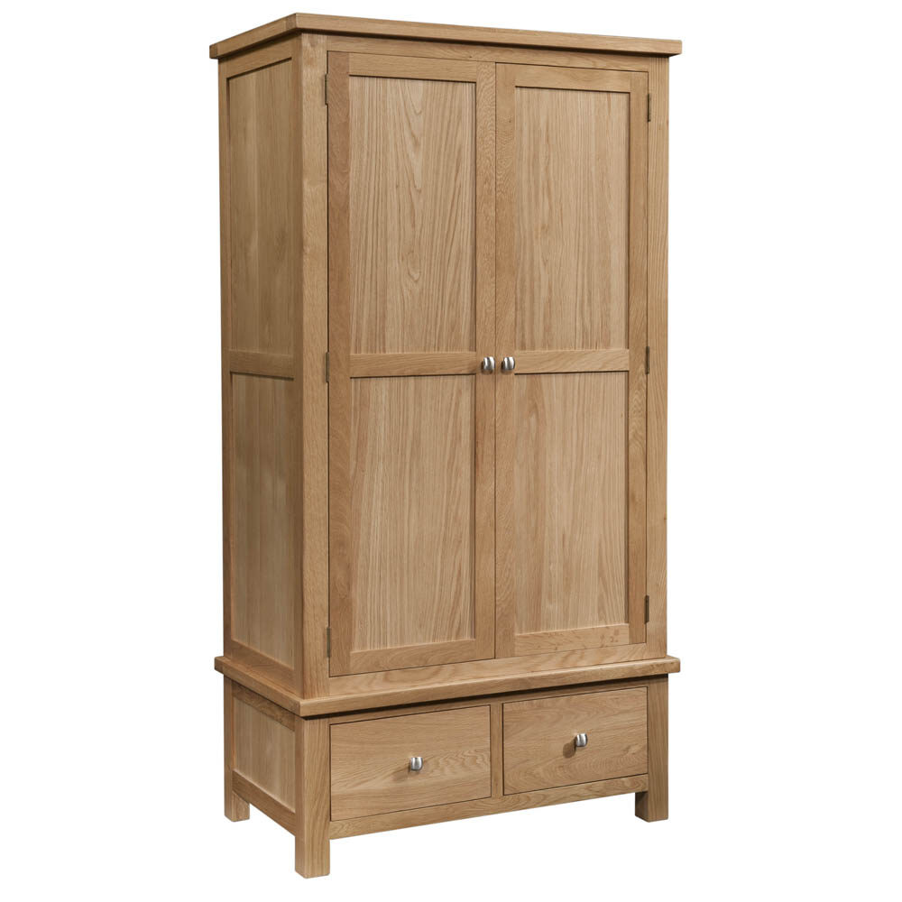 Avon Light Oak Double Wardrobe With 2 Drawers