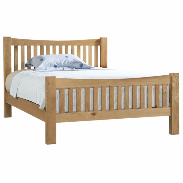 Avon Light Oak 4'6" High Foot End Bed