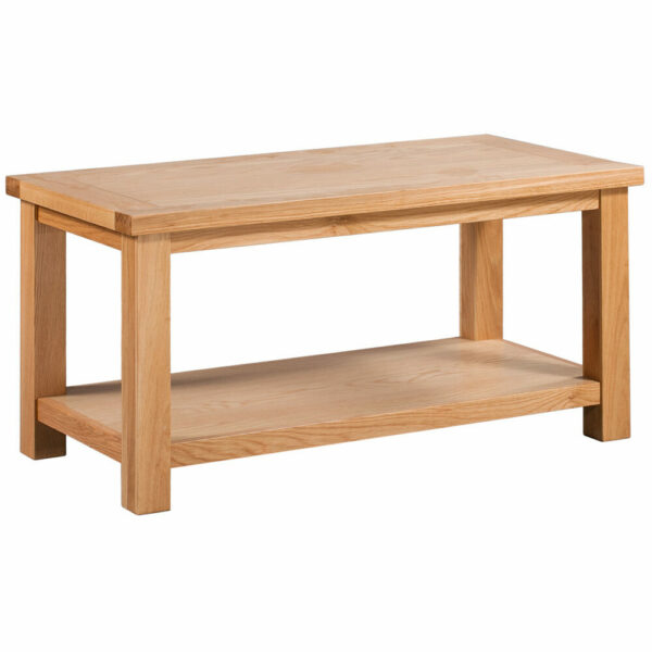 Avon Light Oak Large Coffee Table With Shelf