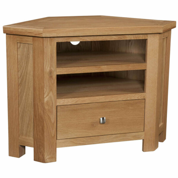 Avon Light Oak Corner TV Unit