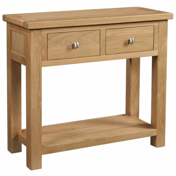 Avon Light Oak 2 Drawer Console Table