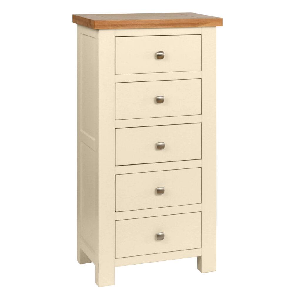 Avon Painted 5 Drawer Tall Chest