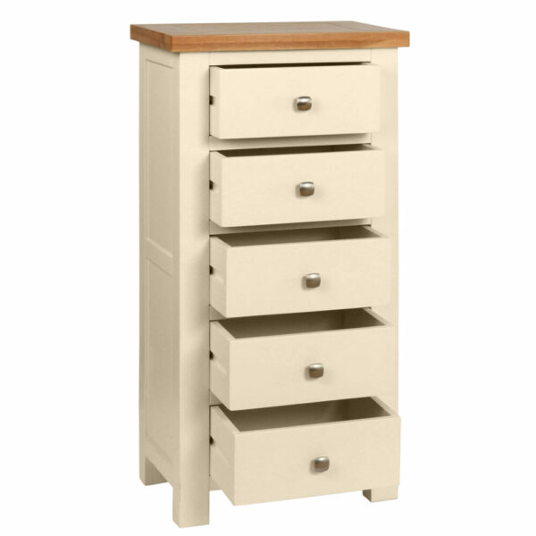 Avon Painted 5 Drawer Tall Chest - Image 2