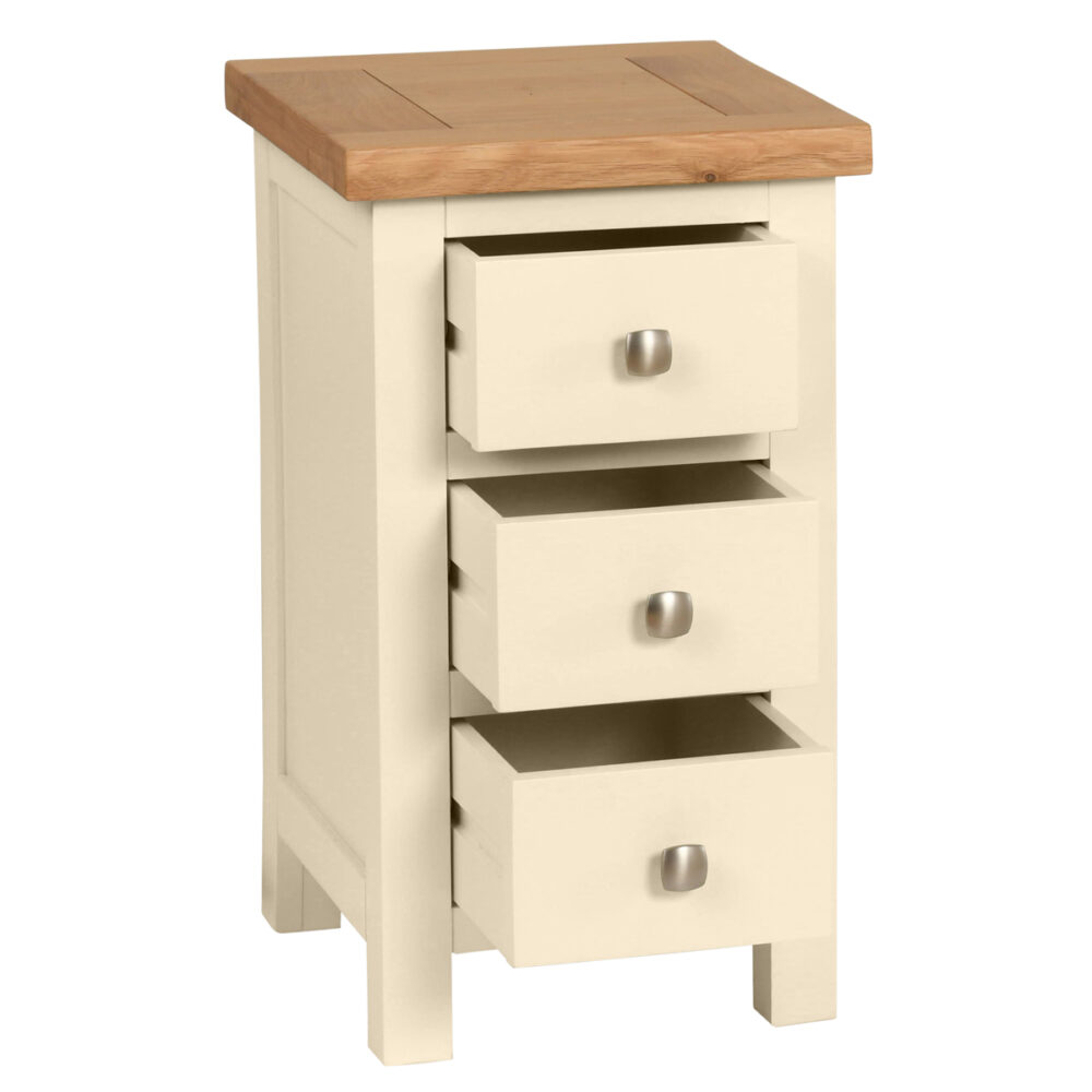 Avon Painted Compact 3 Drawer Bedside - Image 2