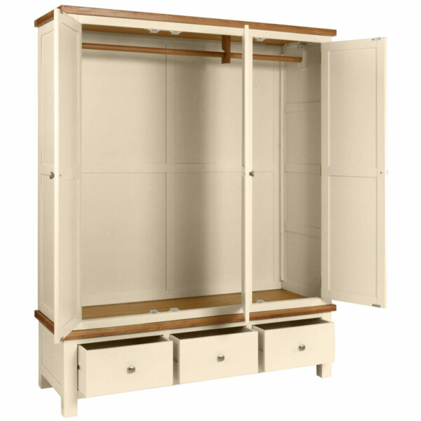 Avon Painted Triple Robe With 3 Drawers - Image 2