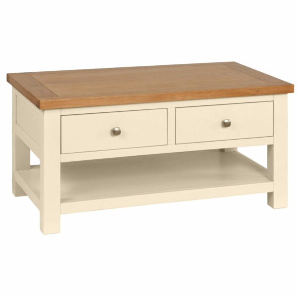 Avon Painted Coffee Table With 2 Drawers
