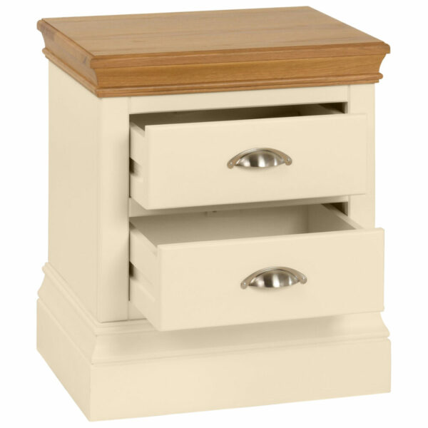 Lundy Painted 2 Drawer Bedside - Image 2
