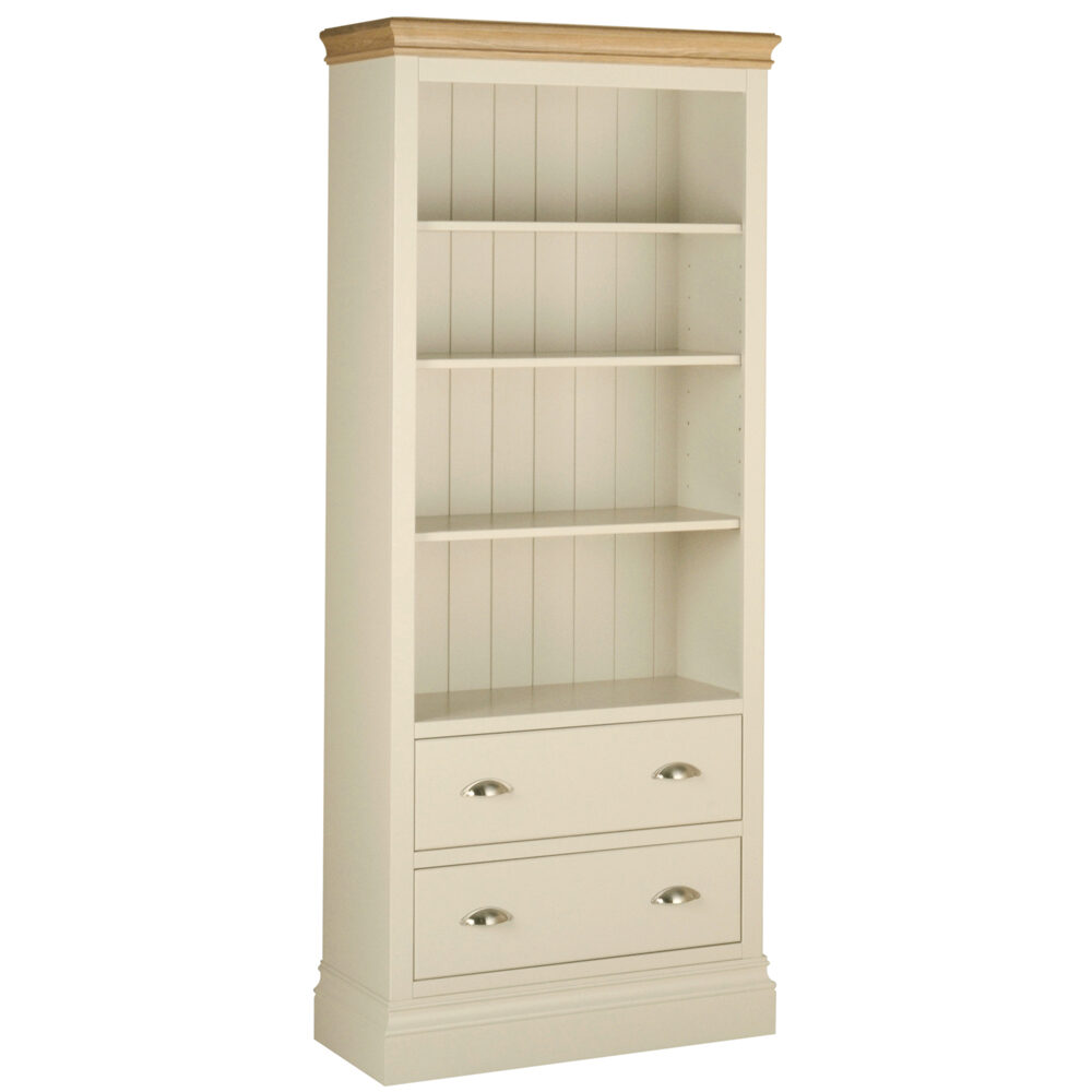 Lundy Painted 6' Bookcase + Drawers