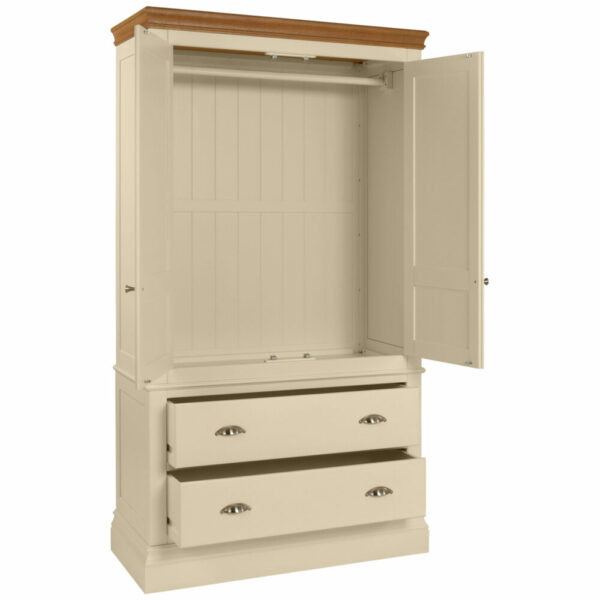 Lundy Painted Double 2 Drawer Wardrobe - Image 2