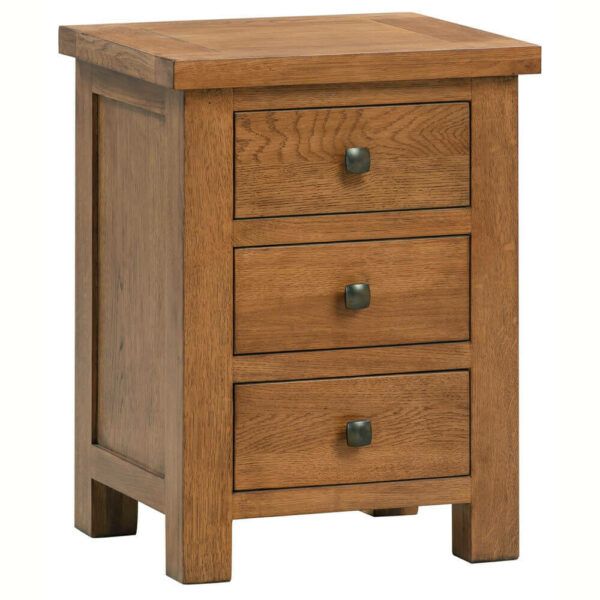 Avon Dark Oak - 3 Drawer Bedside