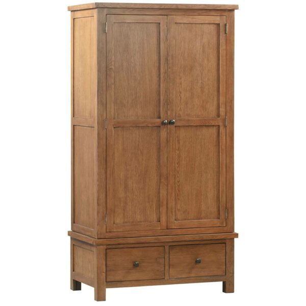 Avon Dark Oak - Double Wardrobe With 2 Drawers