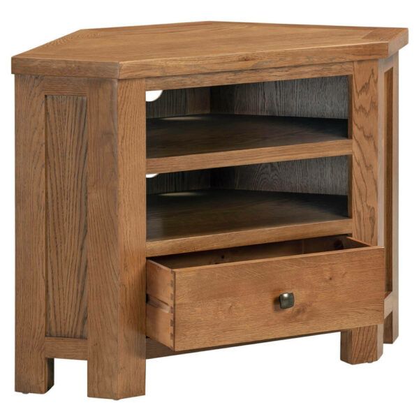 Avon Dark Oak - Corner TV Unit - Image 2