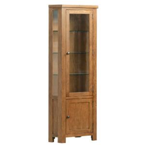 Avon Dark Oak - Glazed Corner Display Cabinet