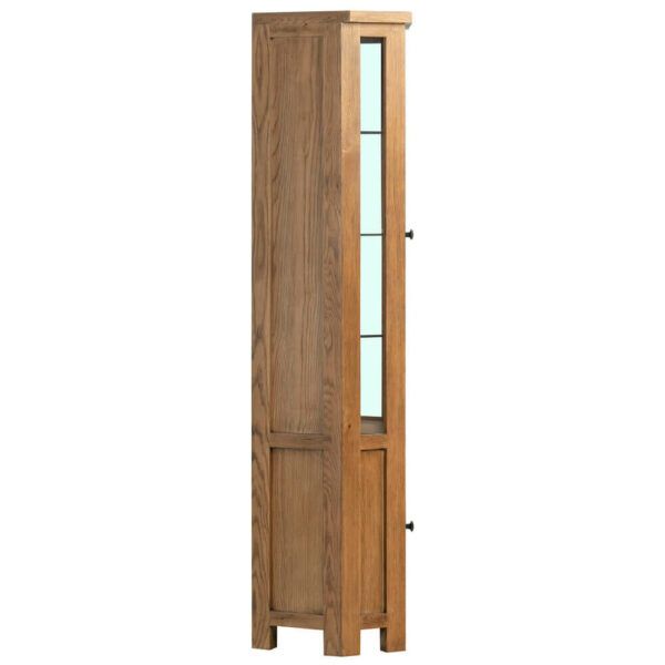 Avon Dark Oak - Glazed Corner Display Cabinet - Image 3