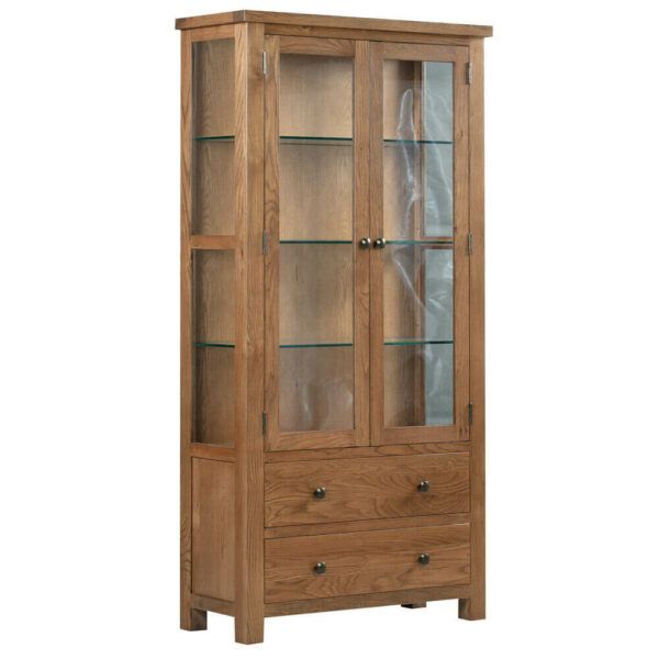Avon Dark Oak - Glazed Display Cabinet