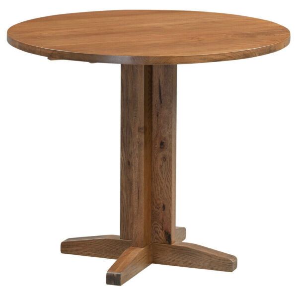 Avon Dark Oak - Round Drop Leaf Dining Table