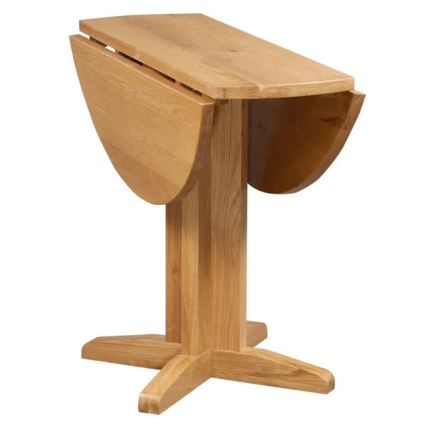 Avon Light Oak – Round Drop Leaf Dining Table - Image 6