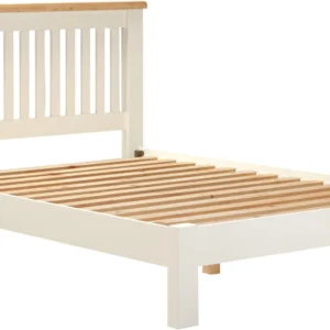 Windsor 4'6" Bed Low Foot End (Ivory/Oak)